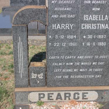 PEARCE Harry 1884-1961 &amp; Isabella Christina 1897-1980