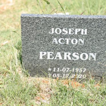 PEARSON Joseph Acton 1957-2020