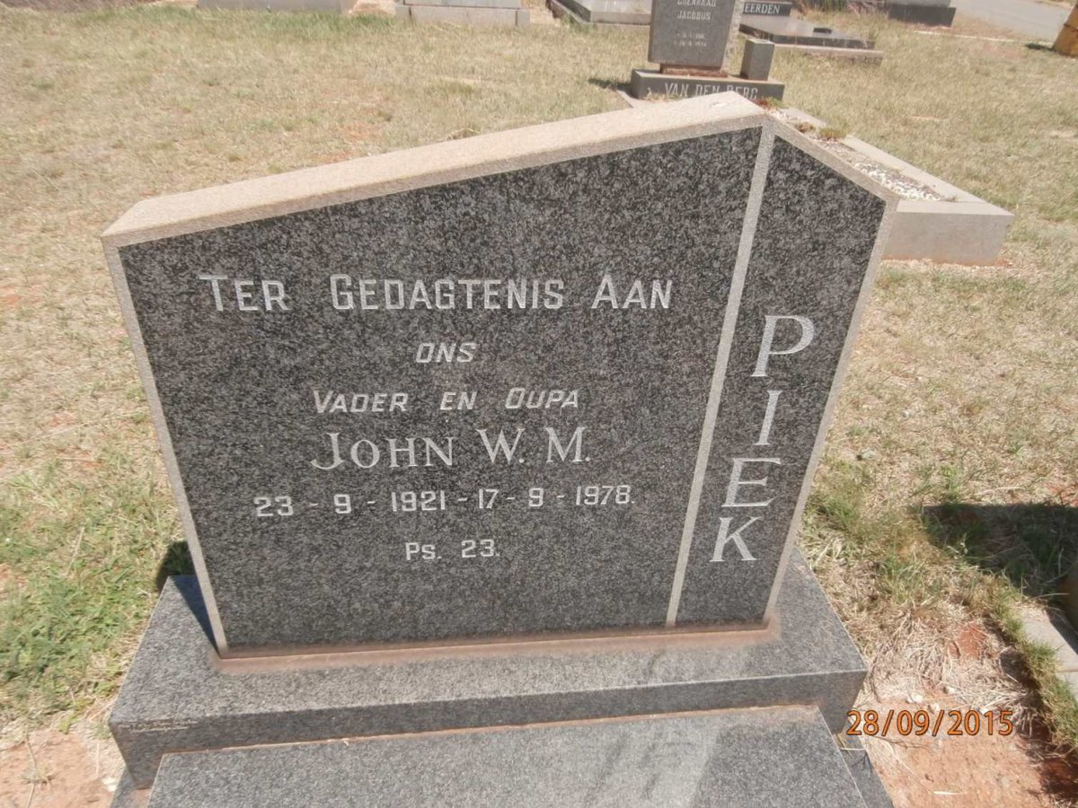 PIEK John W.M. 1921-1978