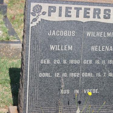 PIETERSE Jacobus Willem 1890-1962 &amp; Wilhelmina Helena 1892-1968