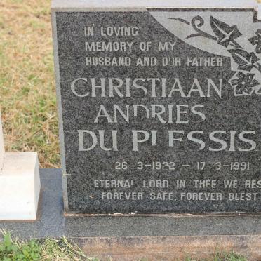 PLESSIS Christiaan Andries, du 1922-1991