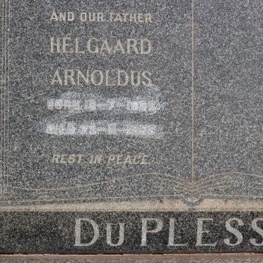 PLESSIS Helgaard Arnoldus, du 1899-1958