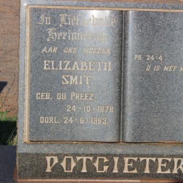 POTGIETER Elizabeth Smit nee DU PREEZ 1878-1963