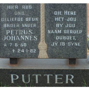 PUTTER Petrus Johannes 1950-1982