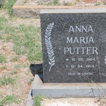 PUTTER Anna Maria 1904-1984