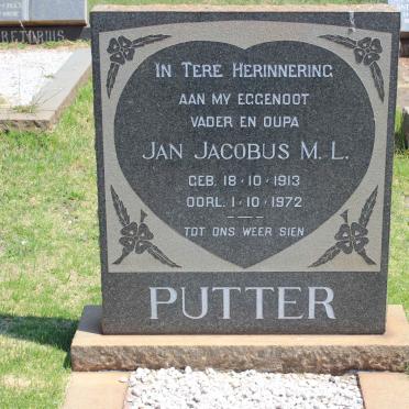 PUTTER Jan Jacobus M.L. 1913-1972