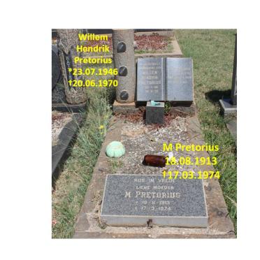 PRETORIUS M. 1913-1974 :: PRETORIUS Willem Hendrik 1946-1970