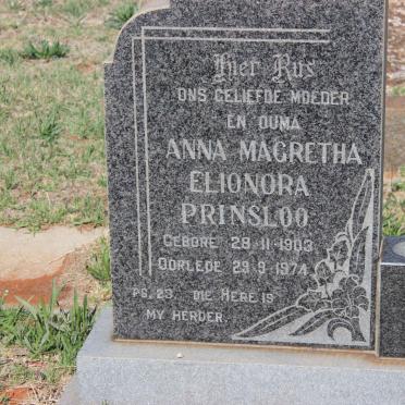 PRINSLOO Anna Magretha Elionora 1903-1974
