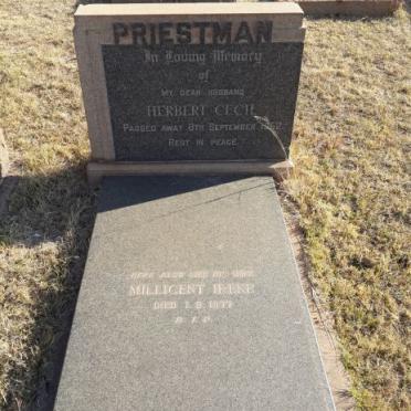 PRIESTMAN Herbert Cecil -1962 &amp; Millicent Irene -1977