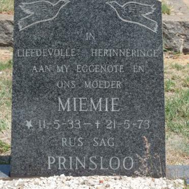 PRINSLOO Miemie 1933-1973