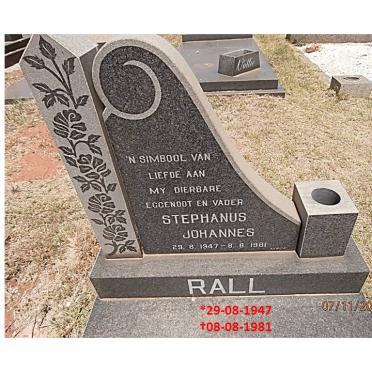RALL Stephanus Johannes 1947-1981