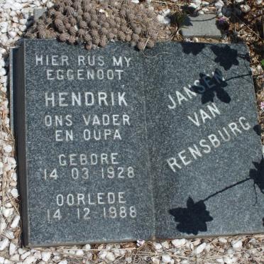 RENSBURG Hendrik, Jansen van 1928-1988
