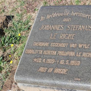 RICHE Johannes Stefanus, le 1905-1963