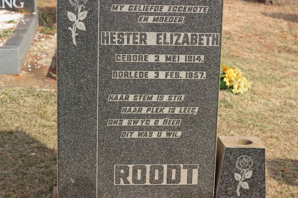 ROODT Hester Elizabeth 1914-1957
