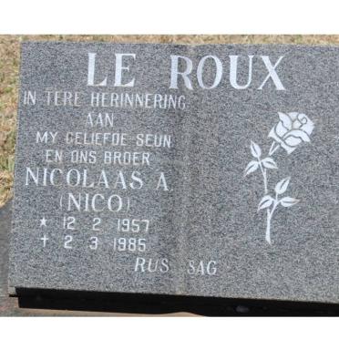 ROUX Nicolaas A., le 1957-1985