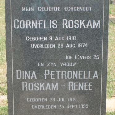 ROSKAM Cornelis 1918-1974 &amp; Dina Petronella RENEE 1921-1999