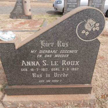 ROUX Anna S., le 1917-1957