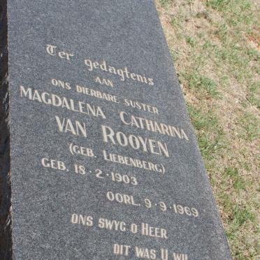 ROOYEN Magdalena Catharina, van nee LIEBENBERG 1903-1969