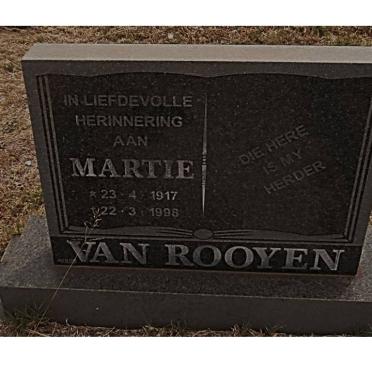 ROOYEN Martie, van 1917-1998
