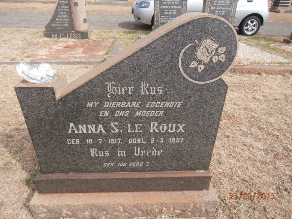 ROUX Anna S., le 1917-1957