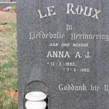 ROUX Anna A.J., le 1892-1962