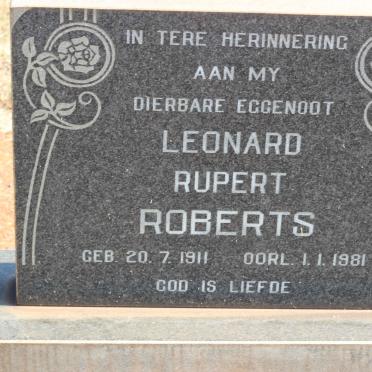 ROBERTS Leonard Rupert 1911-1981