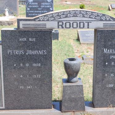 ROODT Petrus Johannes 1908-1972 &amp; Maria Johanna PRETORIUS 1913-1994