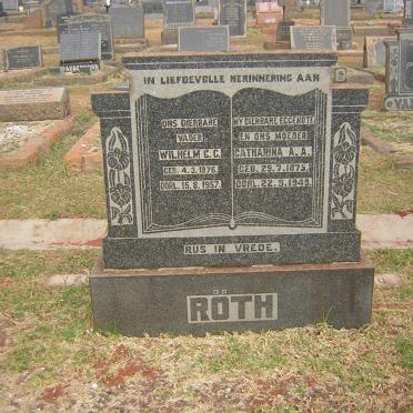 RÖTH Wilhelm C.C. 1876-1957 &amp; Catharina A.A. 1875-1949