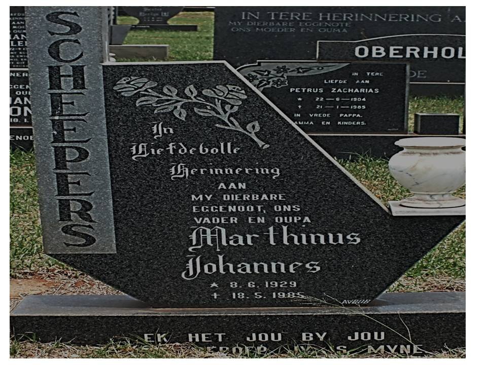 SCHEEPERS Marthinus Johannes 1929-1985
