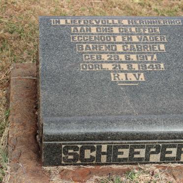 SCHEEPERS Barend Gabriel 1917-1948
