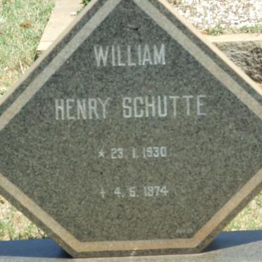SCHUTTE William Henry 1930-1974
