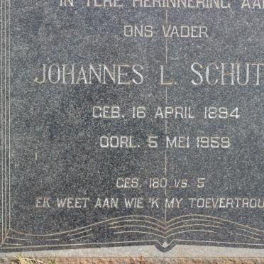 SCHUTTE Johannes L. 1894-1959