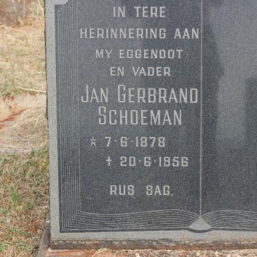 SCHOEMAN Jan Gerbrand 1878-1956