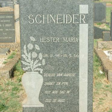 SCHNEIDER Hester Maria 1898-1966