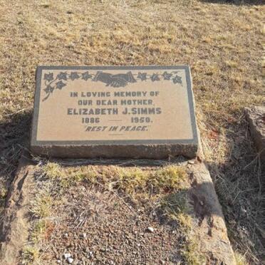SIMMS Elizabeth J. 1886-1950