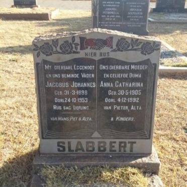 SLABBERT Jacobus Johannes 1898-1953 &amp; Anna Catharina 1905-1992