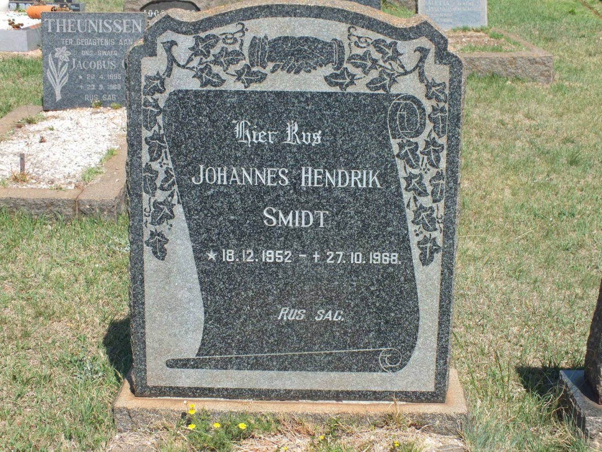 SMIDT Johannes Hendrik 1952-1968