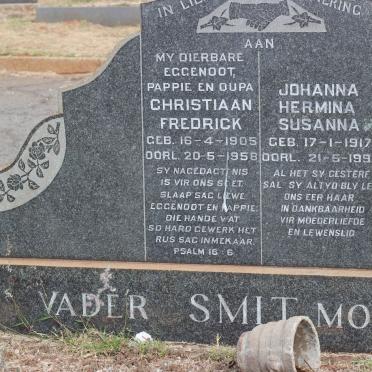 SMIT Christiaan Fredrick 1905-1958 &amp; Johanna Hermina Susanna 1917-1994