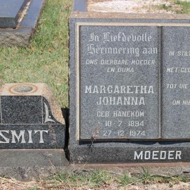 SMIT Jacobus Francois 1889-1965 &amp; Margaretha Johanna HANEKOM 1894-1974