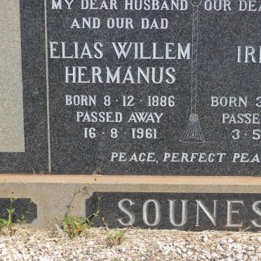SOUNES Elias Willem Hermanus 1886-1961 &amp; Irene 1888-1978
