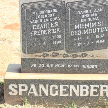 SPANGENBERG Charles Frederick 1928-1980 &amp; M.S. MOUTON 1932-1994