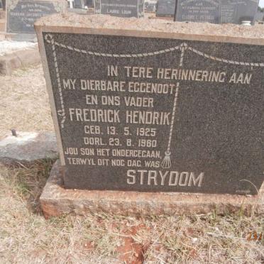STRYDOM Fredrick Hendrik 1925-1960