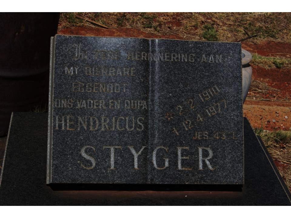 STYGER Hendricus 1910-1977