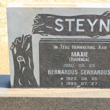 STEYN Bernardus Gerhardus 1923-1993 &amp; Maxie HAVENGA -1980