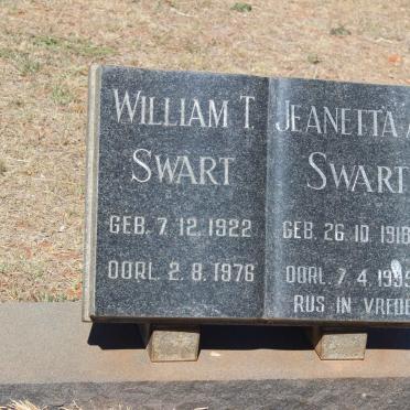 SWART William T. 1922-1976 &amp; Jeanetta A. 1918-1995