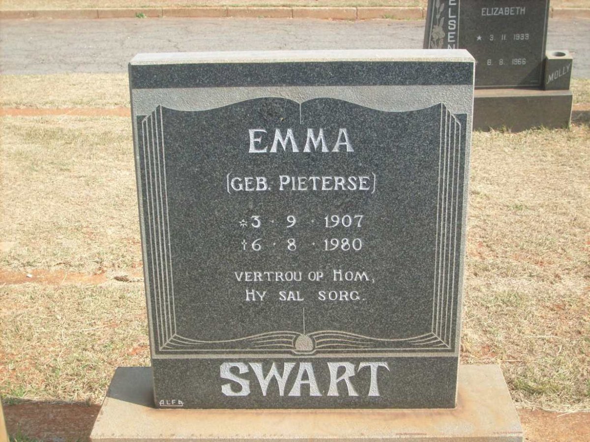SWART Emma nee PIETERSE 1907-1980