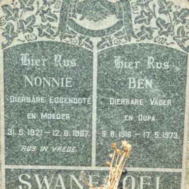 SWANEPOEL Ben 1916-1973 &amp; Nonnie 1921-1967