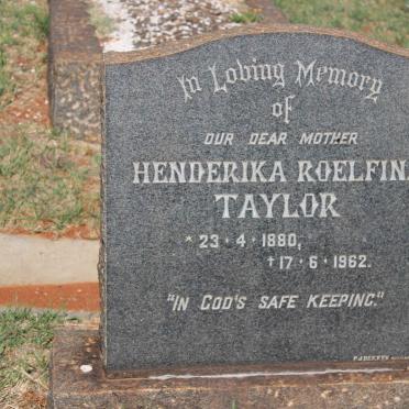 TAYLOR Henderika Roelfina 1880-1962