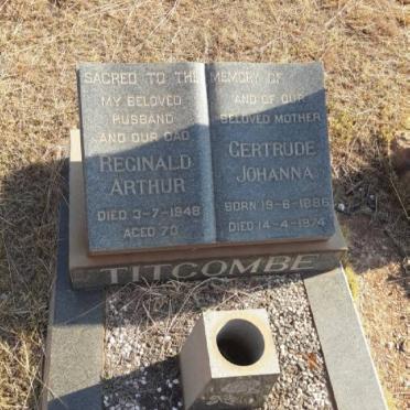 TITCOMBE Reginald Arthur -1948 &amp; Gertrude Johanna 1886-1974
