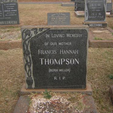 THOMPSON Francis Hannah nee MILLER